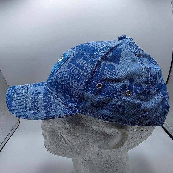 Jeep Logo Mens Blue Hat Casual Baseball Cap Adjustable Outdoors Lightweight - Picture 2 of 9